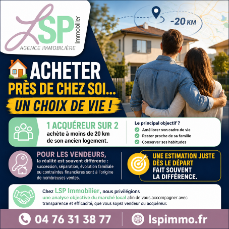Pourquoi un acquéreur sur deux achète à moins de 20 km de son ancien logement ? Pourquoi un acquéreur sur deux achète à moins de 20 km de son ancien logement ?